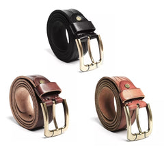 Men's Black and Brown Leather Belt — Ipsley
