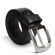 Men’s Luxury Genuine Leather Belt, Classic Pin Buckle Leather Belt for Jeans