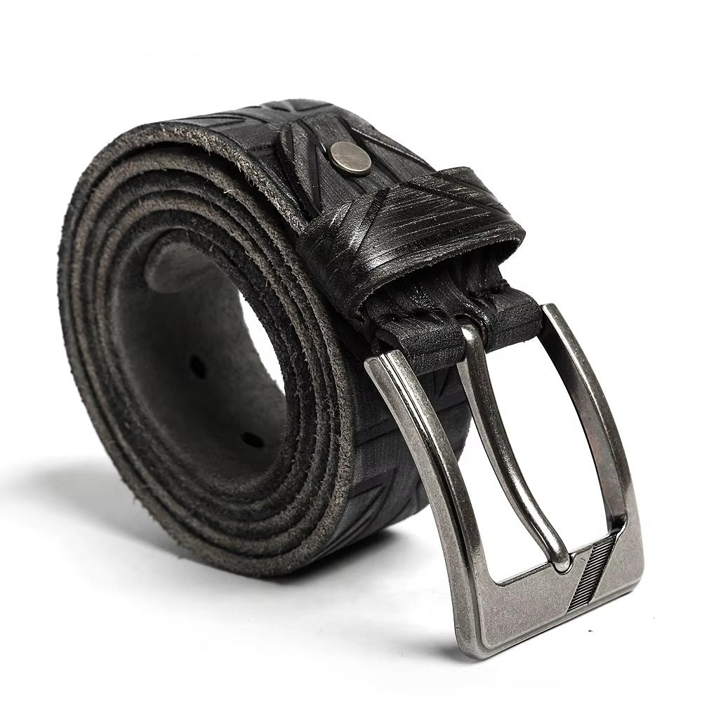 Men's Handmade Distressed Leather Belt