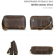 Men's Clutch Bag - Premium Leather Organizer Pouch