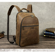 Men's Leather Backpack, Waterproof 16” Laptop Bag for Hiking & Commute