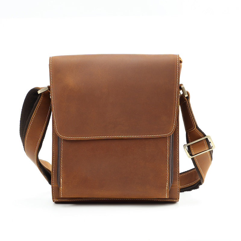 Women's Genuine Cross Shoulder Bag - Durable Leather Flap Closure Bag