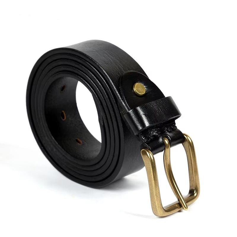 Men’s Vintage Leather Belt- Full Grain Luxury Style Accessory