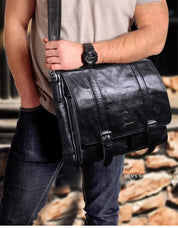 Men’s Laptop Briefcase - Genuine Leather 13.3" Satchel Bag