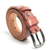 Vintage Casual Men's Leather Belt, Italian Design, Durable Genuine Leather