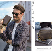 Men's Clutch Bag - Premium Leather Organizer Pouch