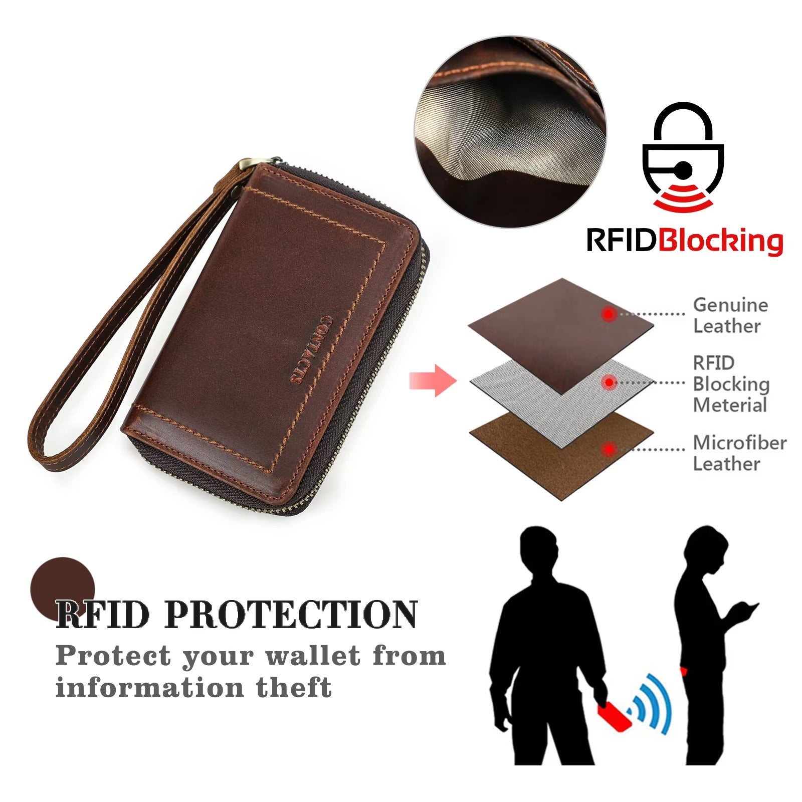 Brown Leather Car Key Holder Wallet - Henstead – Rebels Market