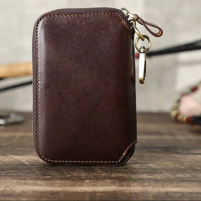 Genuine Leather Fishing Lure Bag, Luxury Tool Organizer & Bait Storage Case