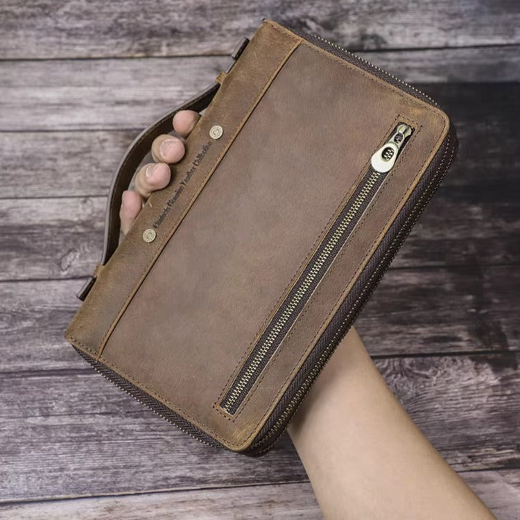 Men's 16 Card Slots Genuine Leather RFID Wallet