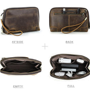 Men's Clutch Bag - Premium Leather Organizer Pouch