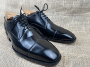 Handmade Mens Black Formal Shoes, Men Black Tuxedo Leather Shoes, Shoes