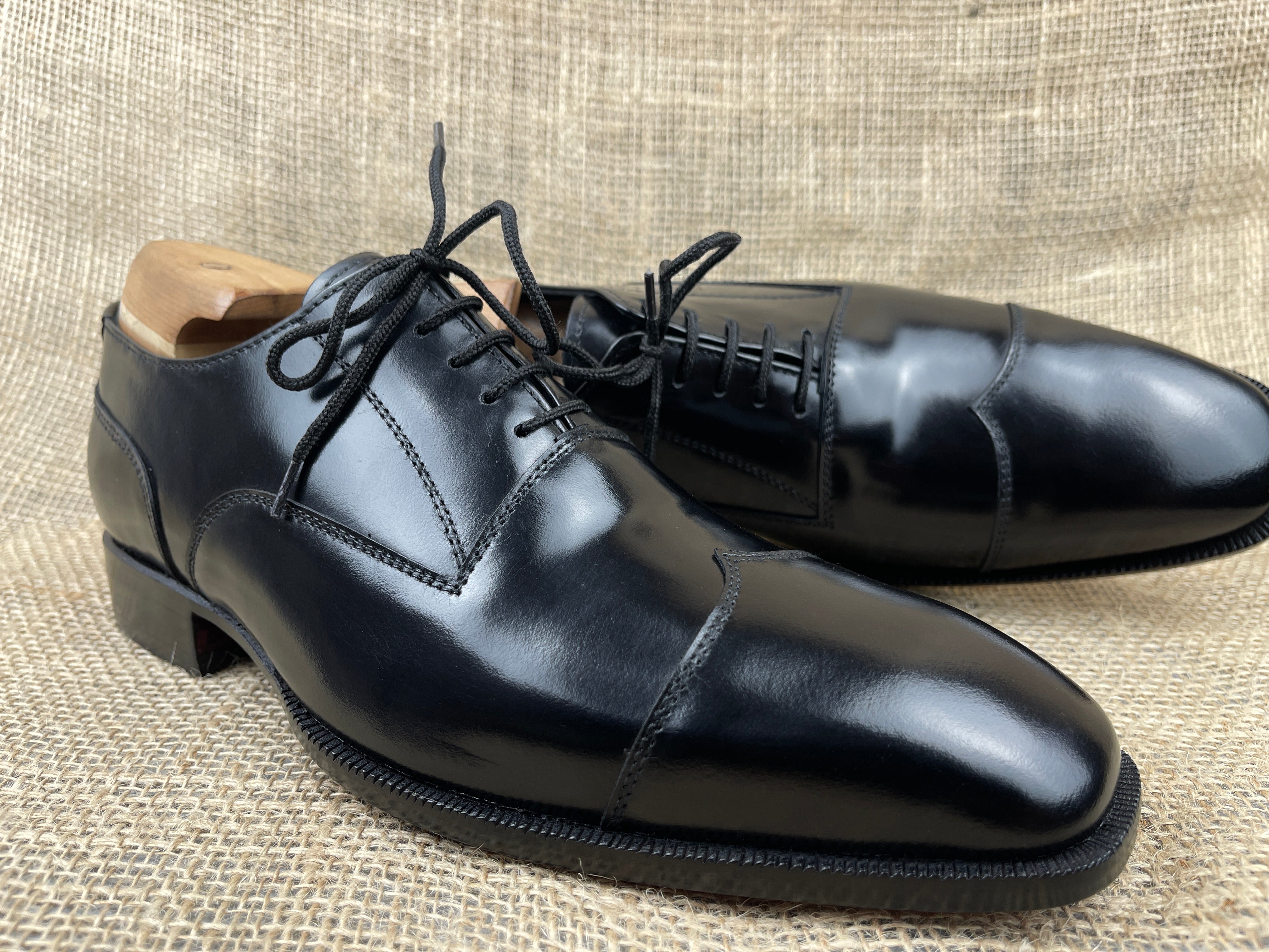 Handmade Mens Black Formal Shoes, Men Black Tuxedo Leather Shoes, Shoes