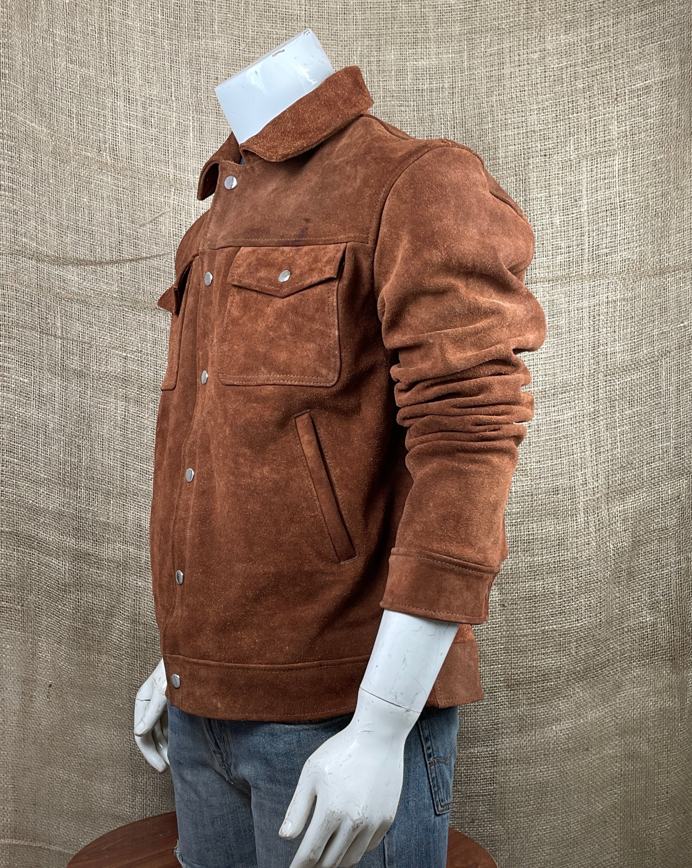 定価　83600円 SUEDE TRUCKER JACKET ブラウン　サイズ2 Men's Suede Trucker Jacket - Tan/Beige | Cockpit USA