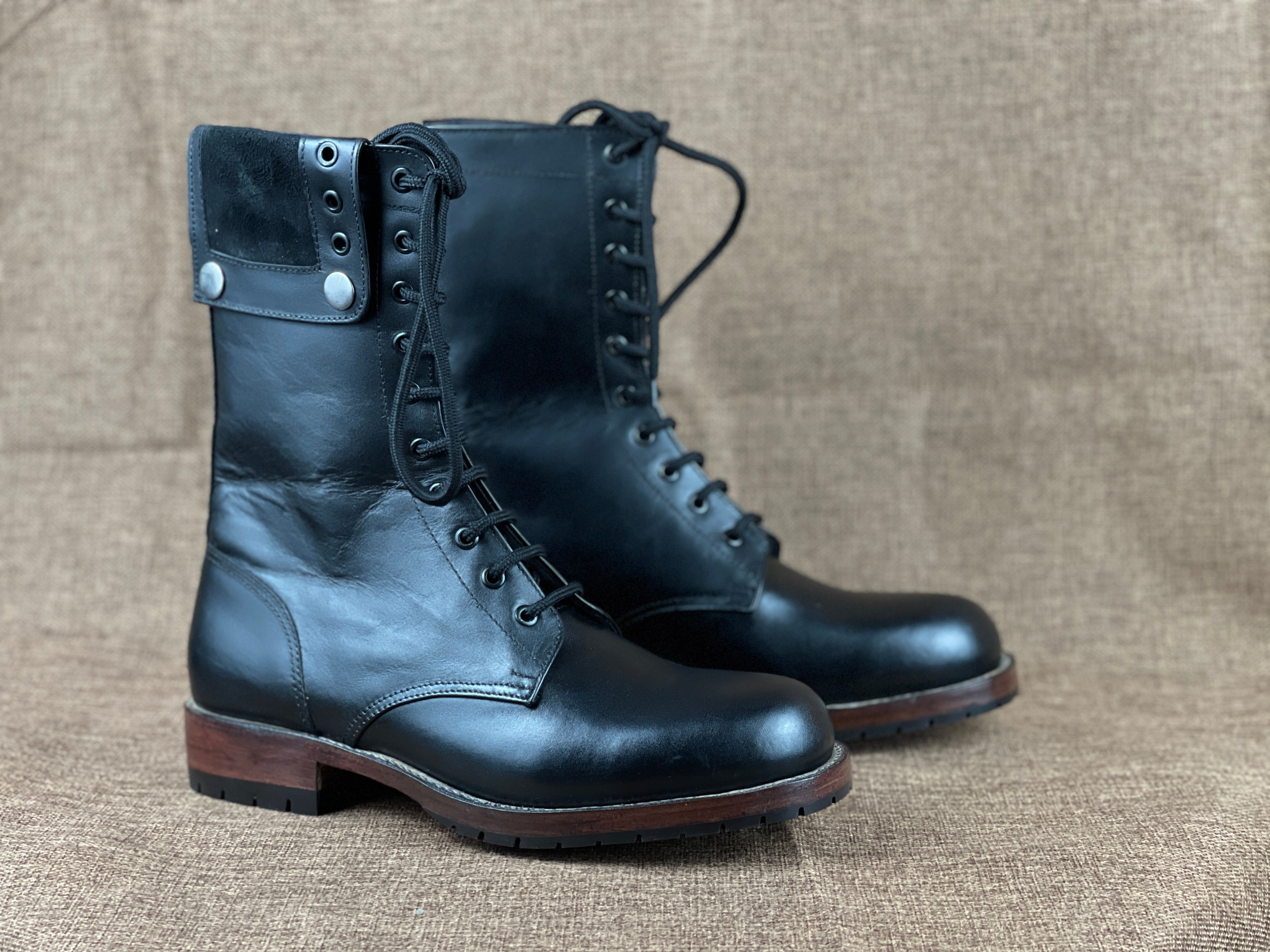 Handcrafted Men's Punk Style Combat Boots