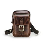 Leather Crossbody Sling Bag for Men, Compact Genuine Phone Holster for Everyday Use