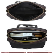 Men's 15-Inch Laptop Bag, Waterproof Canvas Briefcase for Everyday Carry
