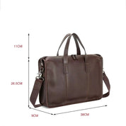 Men's Elegant Full Grain Leather Laptop Briefcase