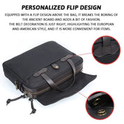 Men's 15-Inch Laptop Bag, Waterproof Canvas Briefcase for Everyday Carry