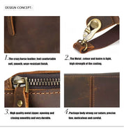 Premium Vintage Genuine Leather Crossbody Waist Bag for Men