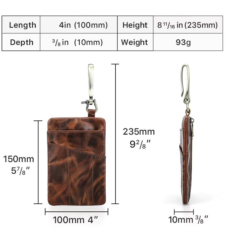 Genuine Leather EDC Bag – Zipper Pouch for Tools & Travel Essentials