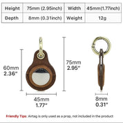 Premium Leather AirTag Case for Keys and Pets