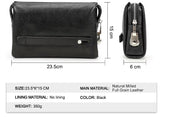 Men’s Leather Clutch Bag, Anti-Theft Full Grain Handbag
