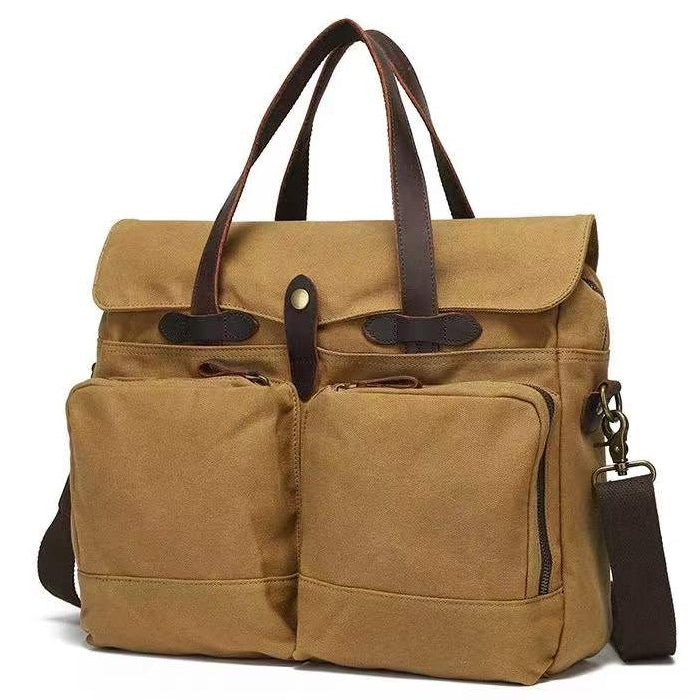 Men's Green Canvas Tote Bag — Lyndon