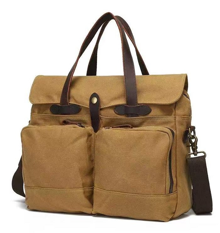 Men's Green Canvas Tote Bag — Lyndon
