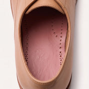 Rose Pink Wingtip Brogue Full-Grain Leather Insoles — Bassett