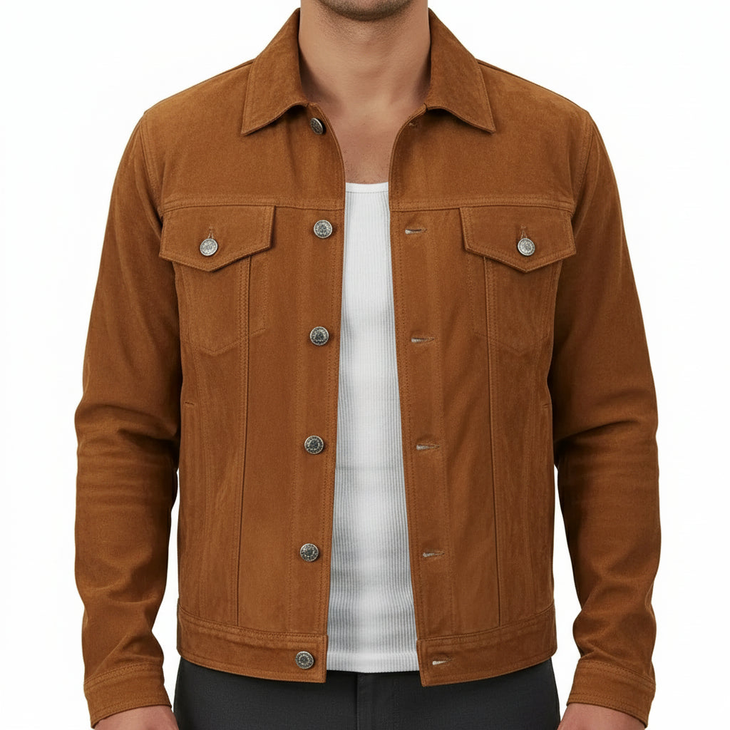 Men's Trucker Suede Jacket