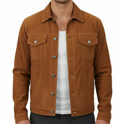 Men's Trucker Suede Jacket