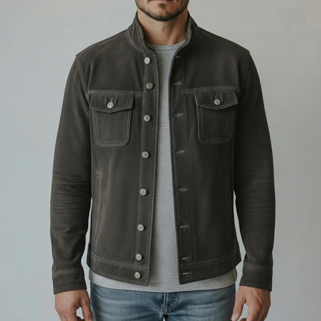 Men's Handmade Shirt Suede Jacket