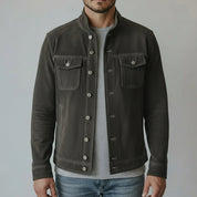 Men's Handmade Shirt Suede Jacket