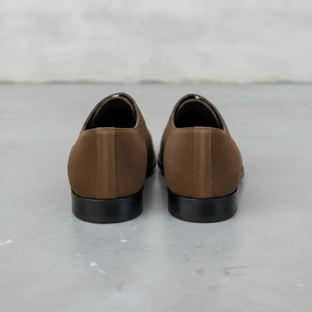 Men's Brown Cap-Toe Suede Oxfords — Lundy