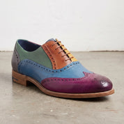 Men's Multicolor Wingtip Leather Brogue Oxfords — Strachan