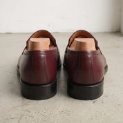 Men's Burgundy Cap-Toe Leather Penny Loafers — Aldwych