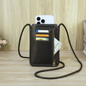 Full-Grain Leather Crossbody Bag, Versatile Unisex Sling Purse