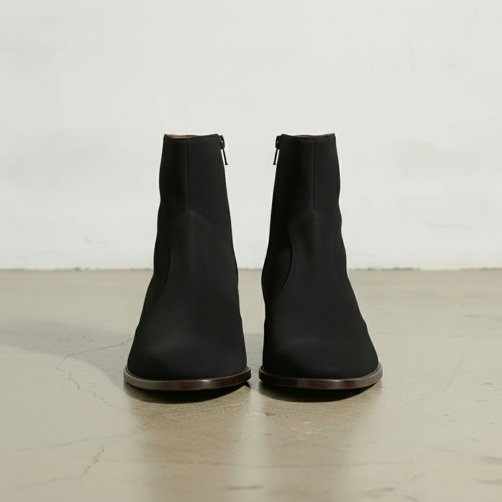 Men's Handmade Black Suede Ankle Boots