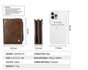 Men’s RFID Short Wallet - Genuine Leather Coin Pocket Wallet