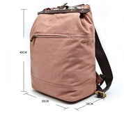 Women's Canvas and Leather Backpack