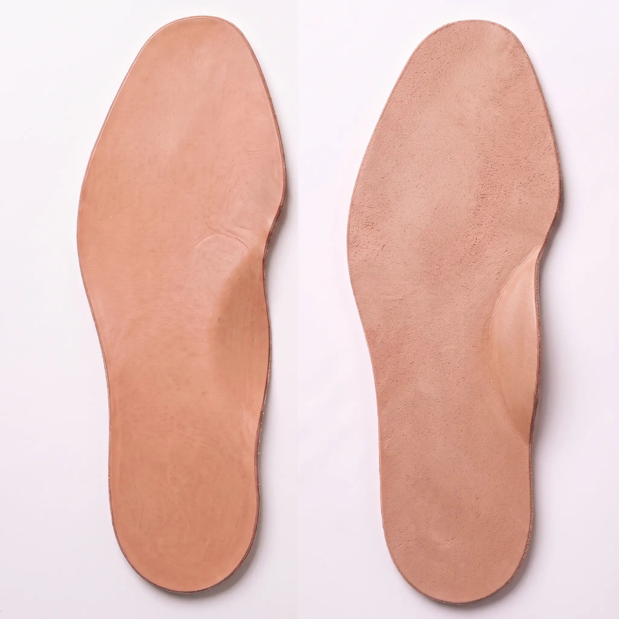Light Brown Plain Full-Grain Leather Insoles — Sibton