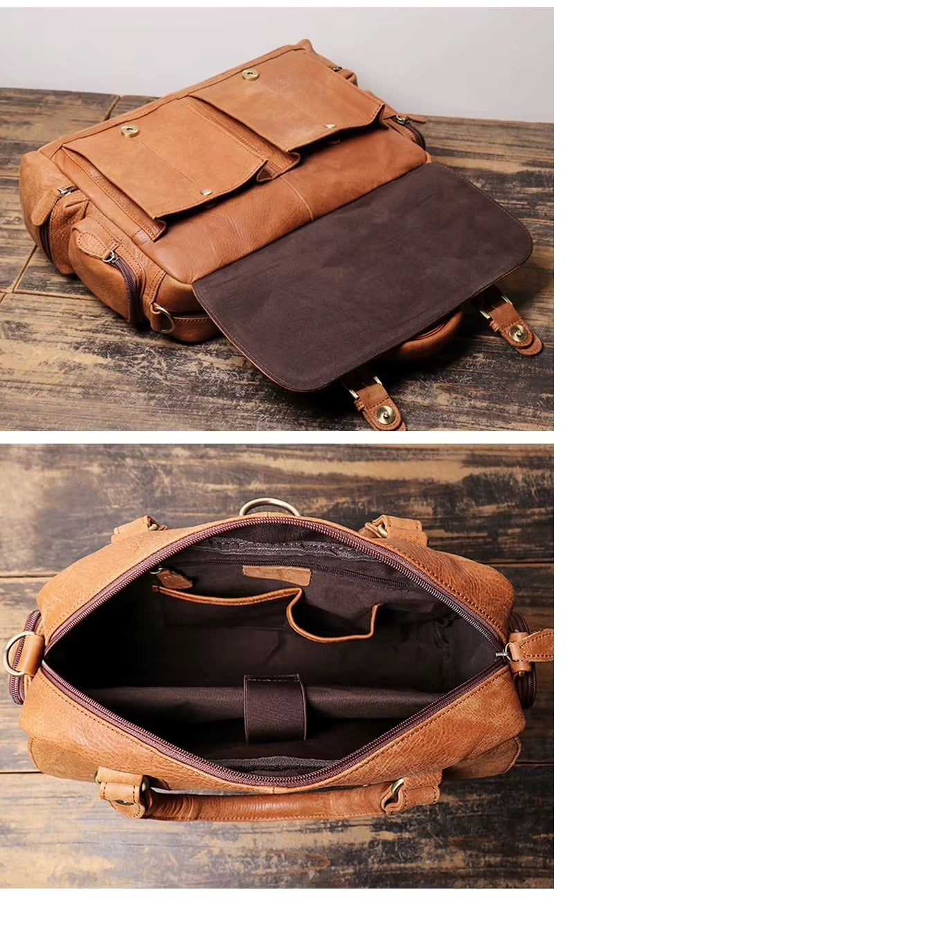 Women's Luxury Leather Laptop Bag, Elegant Business Handbag