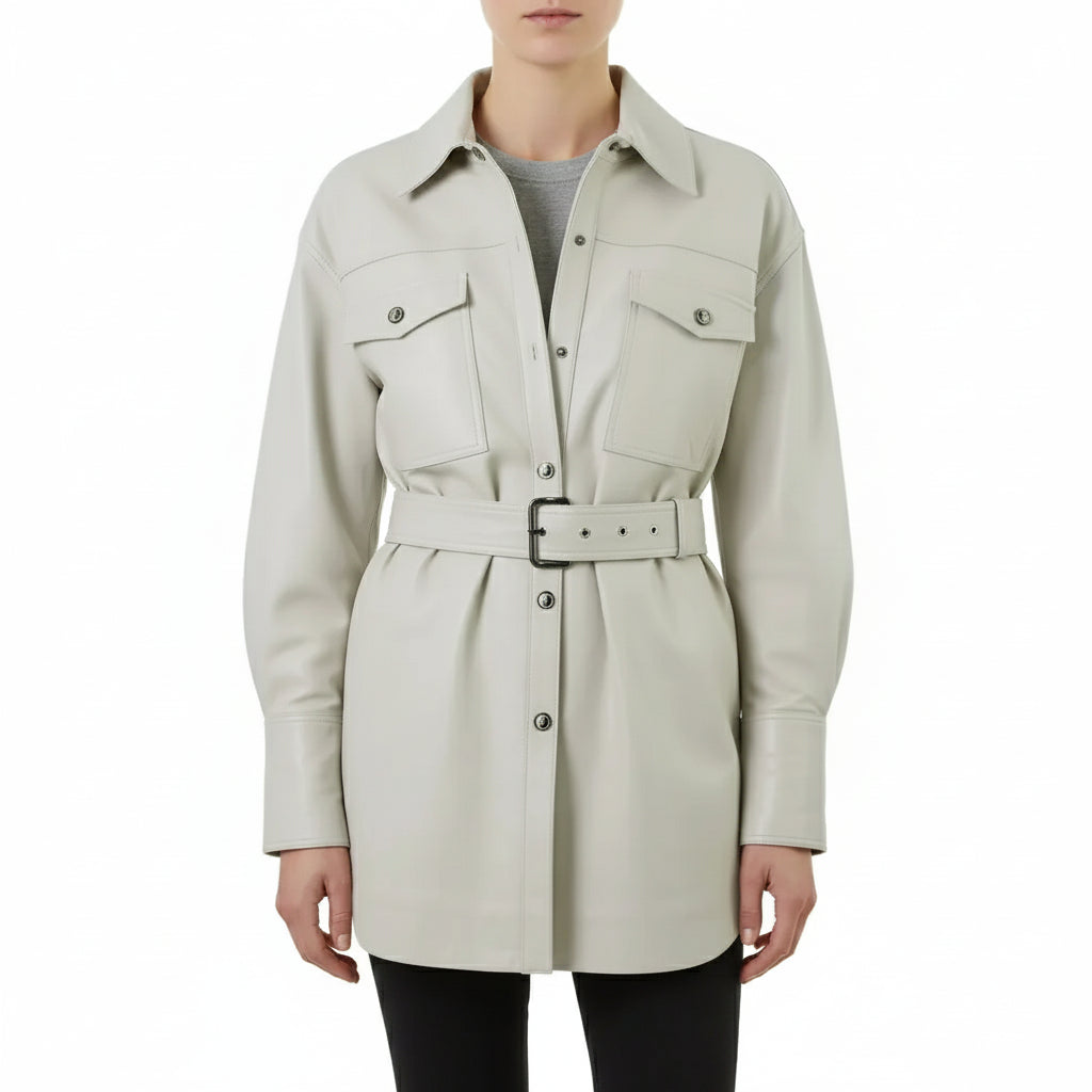 Women's Handmade Utility Jacket with Belt