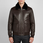 Men's Handmade Bomber Leather Jacket