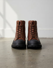 American Full-Grain Leather Men's Shock Absorbing Toe Moto Boots - front-view