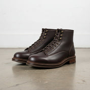 Men's Handmade Dark Brown Full-Grain Leather Combat Boots
