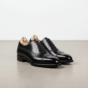Handcrafted Men's Black Oxford Shoes