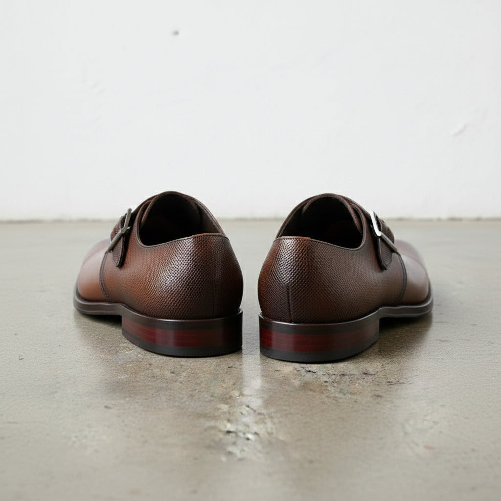 Men's Leather Monk-strap Dress Shoes