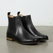 Women's Handmade Black Leather Chelsea Boots