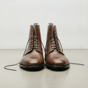 Men's Brown Cap-Toe Leather Boots